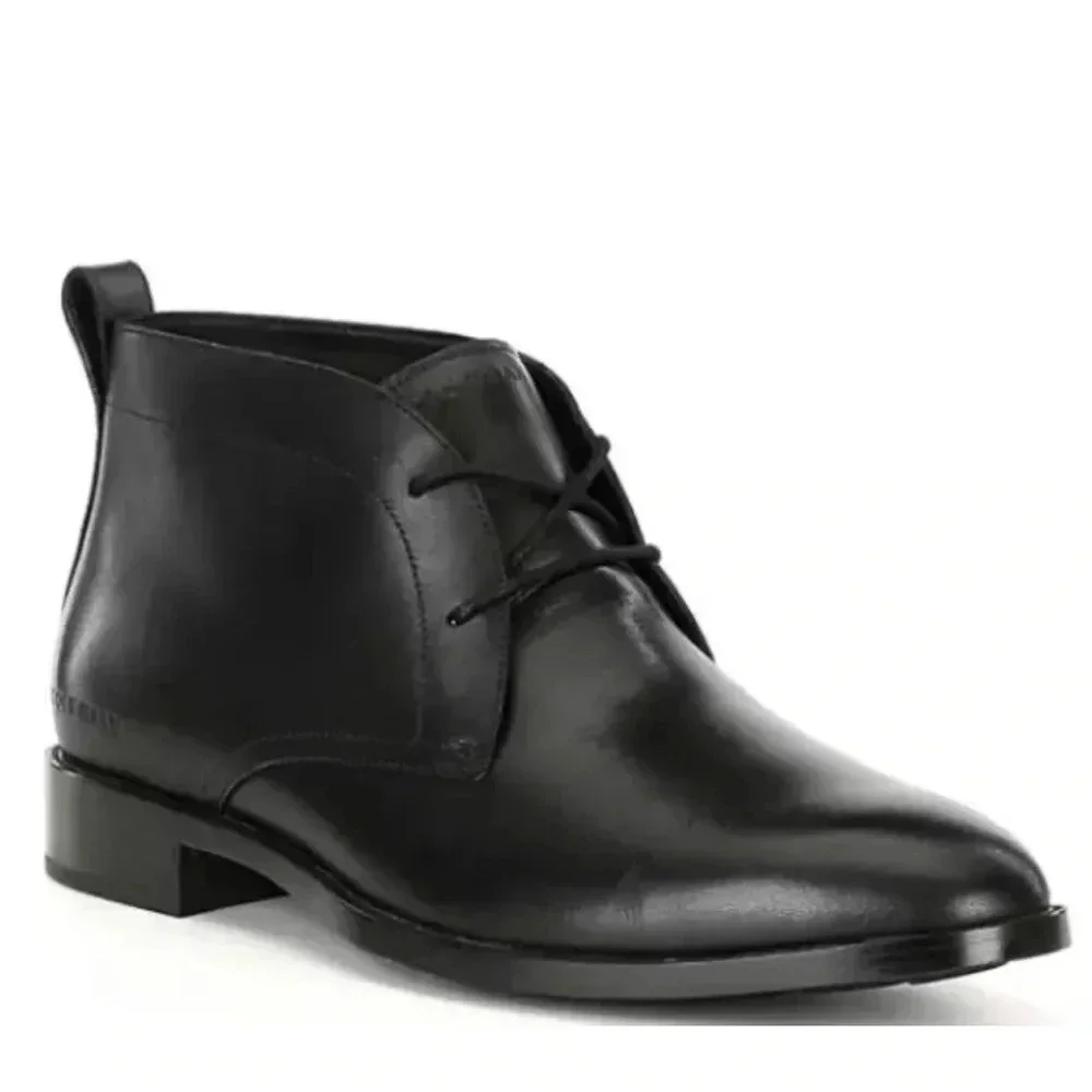 Cole Haan Men's Hawthorne Chukka Boot Black Black WR Leather C38729 10 1/2